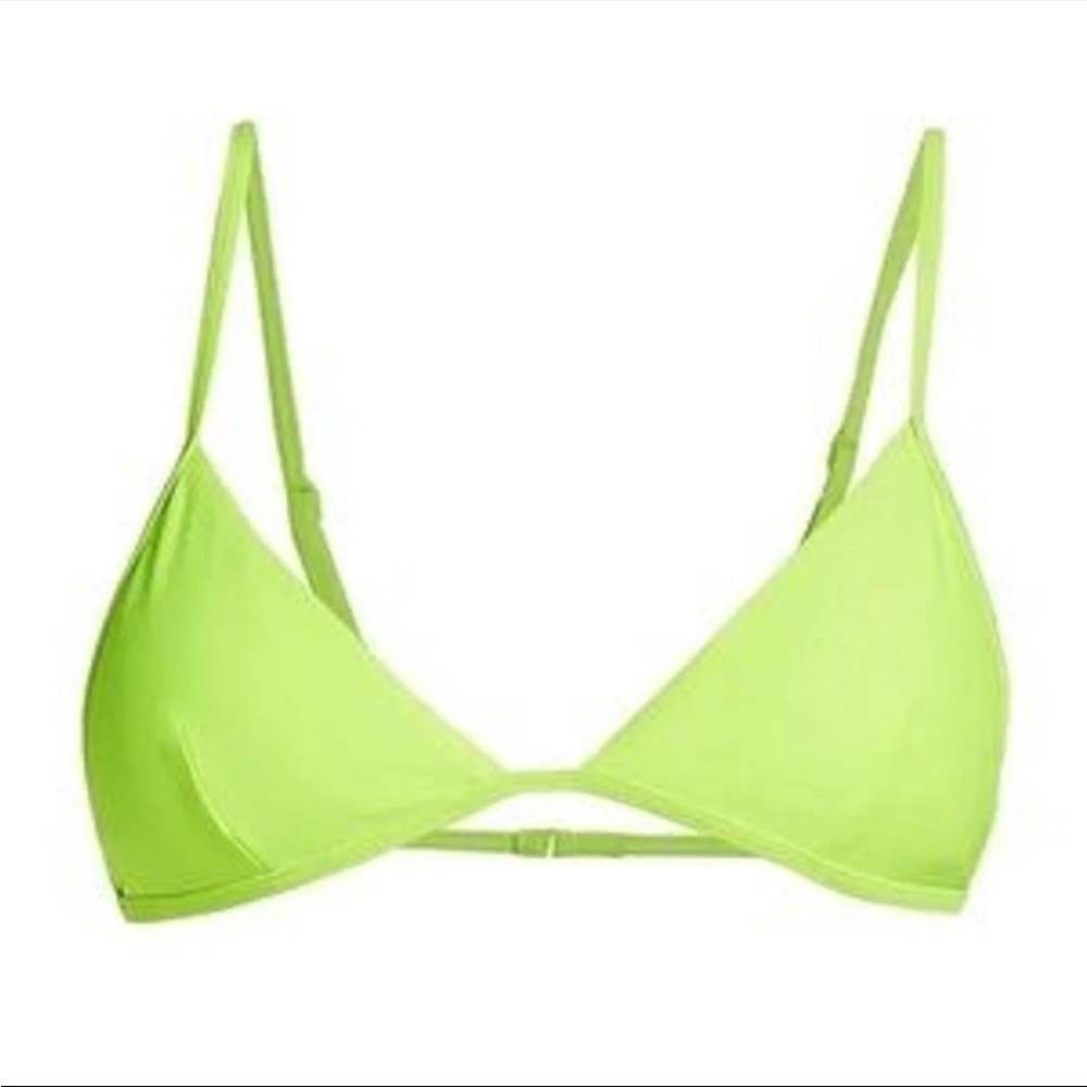 Lime Green Good American Perfect Fit Triangle Bikini Top